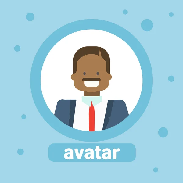 Афроамериканец Аватар Профиль предпринимателя Icon Element User Face — стоковый вектор