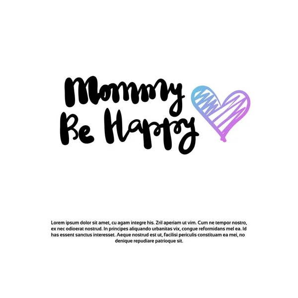 Maman Bonne Fête des Mères Carte de vœux Blanc Template Contexte — Image vectorielle