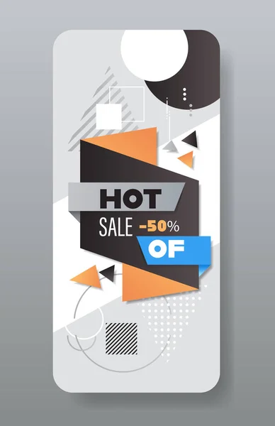Cyber monday big sale sticker advertisement special offer concept holiday shopping discount smartphone screen online mobile app vertical — Stock Vector