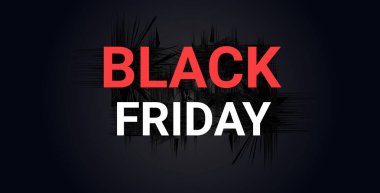 Büyük indirimli broşür Kara Cuma özel teklifi pazarlama tatil alışveriş konsepti reklam kampanyası yatay afişi