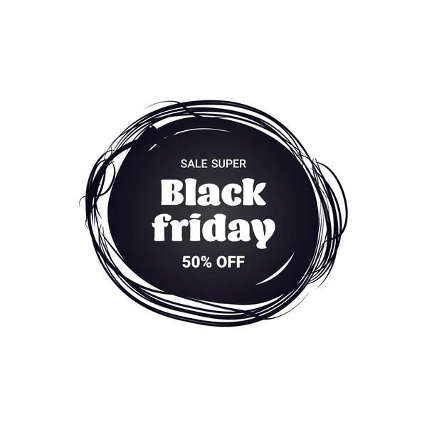 Black Friday Aufkleber Rabatt Badge Urlaub Shopping Konzept Big Sale Label Werbekampagne — Stockvektor