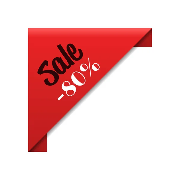 Special offer sale promo marketing black friday holiday shopping concept red 80 percent off discount sticker symbol for advertising campaign in retail — Stock Vector