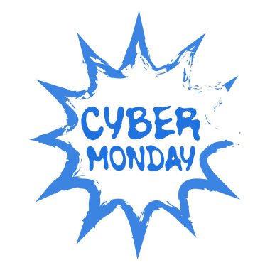 Siber pazartesi etiketi büyük satış reklamı özel teklif konsepti online alışveriş indirimi rozeti