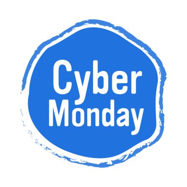 Siber pazartesi etiketi büyük satış reklamı özel teklif konsepti online alışveriş indirimi rozeti