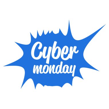 Siber pazartesi etiketi büyük satış reklamı özel teklif konsepti online alışveriş indirimi rozeti