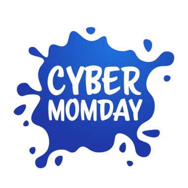 Siber pazartesi etiketi büyük satış reklamı özel teklif konsepti online alışveriş indirimi rozeti