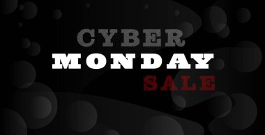 Siber pazartesi büyük satış reklam şablonu özel teklif konsept tatil indirimi poster yatay