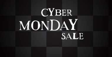 Siber pazartesi büyük satış reklam şablonu özel teklif konsept tatil indirimi poster yatay