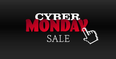 Siber pazartesi büyük satış reklam şablonu özel teklif konsept tatil indirimi poster yatay