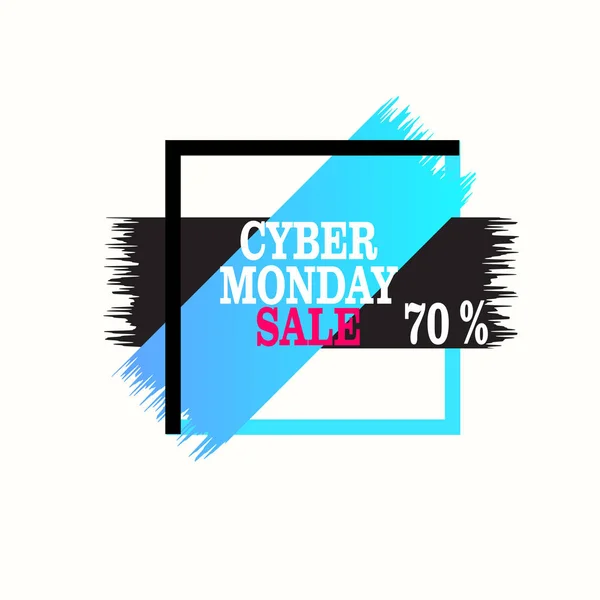 Cyber segunda-feira grande venda modelo de anúncio oferta especial conceito feriado compras cartaz de desconto — Vetor de Stock