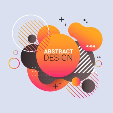 dinamik renkli form gradyan soyut afiş sıvı şekil akışı sıvı renk rozet modern grafik element