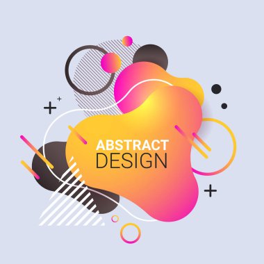 modern grafik elementi dinamik renkli form gradyan soyut afiş sıvı şekil akışkan sıvı renk vektör ilüstrasyonu