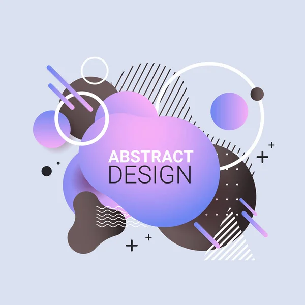 Modern grafisch element dynamisch gekleurde vorm verloop abstracte banner vloeiende vloeibare vorm vloeistof kleur badge — Stockvector