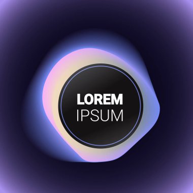 dynamical colorful gradient form abstract banner flowing liquid shape fluid color badge modern graphic element copy space