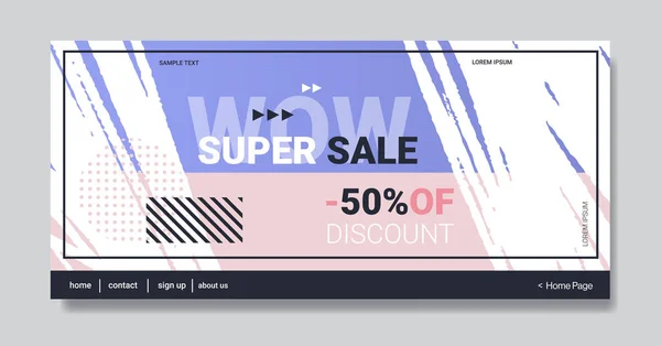 Grande vente bannière offre spéciale promo campagne publicité mise en page affiche shopping escompte concept horizontal modèle copie espace — Image vectorielle