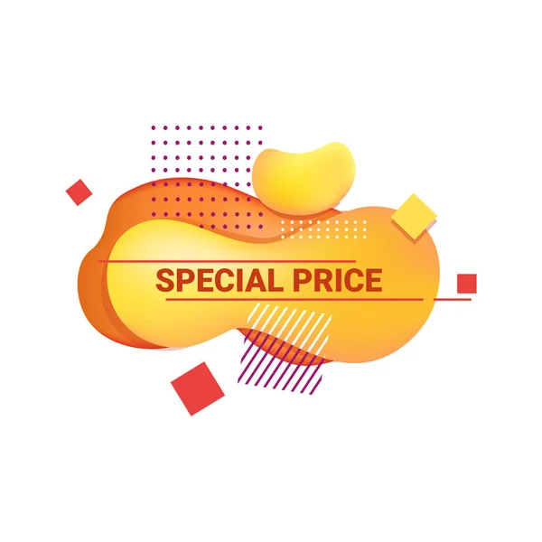 Big sale buy now sticker special offer shopping discount badge fluid color gradient abstract banner with flowing liquid shapes — Stock vektor