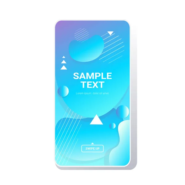 Plantilla web dinámica colorido gradiente abstracto banner fluido forma fluida color smartphone pantalla aplicación móvil en línea estilo memphis — Vector de stock
