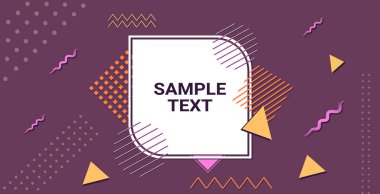 Dekorasyon sunumu için soyut arkaplan pankartı minimal tasarım kapağı şablonu poster memphis biçim yatay kopyalama alanı