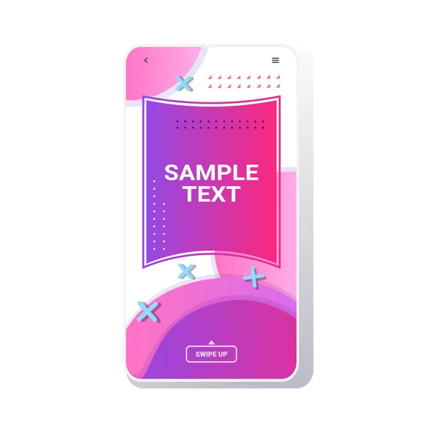 Minimal design cover template for decoration presentation poster memphis style abstract background colorful banner smartphone screen online mobile app copy space — Διανυσματικό Αρχείο