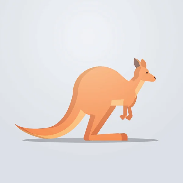 kangaroo icon cute cartoon endangered wild animal symbol with shadow  wildlife species fauna concept flat - Stock Image - Everypixel