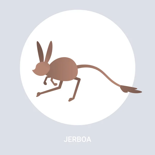 Jerboa icon cartoon endangered wild australian jaculus animal symbol wildlife species fauna concept flat — 스톡 벡터