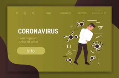 Mers-Cov salgını yaşayan adam grip virüsü hücreleri wuhan coronavirus 2019-ncov tıbbi sağlık riski tam boy yatay kopyalama alanı