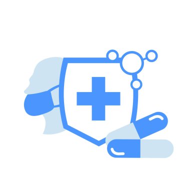 Virüs koruma konsepti wuhan coronavirus 2019 ncov salgın hastalık riski taşıyan koruyucu maske giyen salgın Mers-Cov gribi hastası.