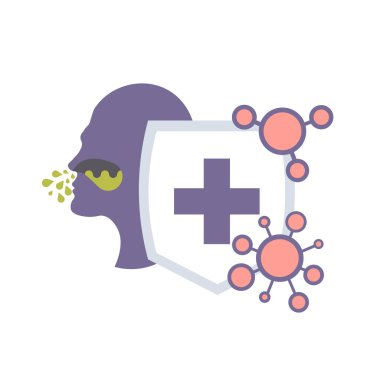 epidemic MERS-CoV floating influenza human nasal sinus with protective shield virus protection concept wuhan coronavirus 2019-nCoV pandemic medical health risk