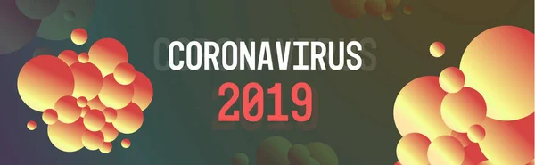 Coronavirus veszély közegészségügyi kockázat járvány Mers-Cov influenza terjed úszó influenza vírus sejtek wuhan 2019-ncov baktérium ikon vízszintes — Stock Vector