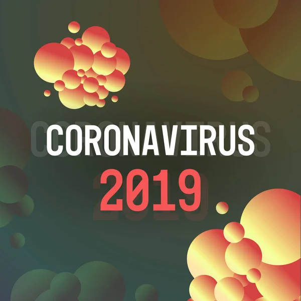 Coronavirus danger public health risk disease epidemic MERS-CoV flu spreading floating influenza virus cells wuhan 2019-nCoV bacteria icon — 图库矢量图片