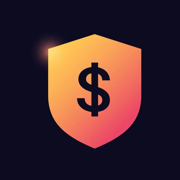 Skärm med dollar tecken glödande neon ikonen bank ikoner för ui och ux webbplats eller mobil app vektor illustration — Stock vektor