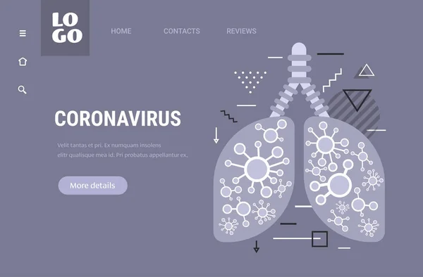 Epidemie MERS-CoV virus gripal plutitor infectat plămânii umani wuhan coronavirus 2019-nCoV pandemie de sănătate medicală risc spațiu de copiere orizontală — Vector de stoc