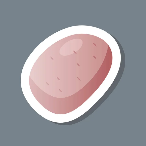 Fresh potato sticker tasty vegetable icon healthy food concept — Stock Vector