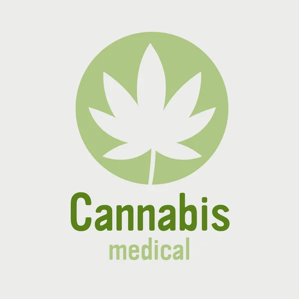 Medizinisches Cannabis oder Marihuana-Blatt Ganja legalisieren Aufkleber Drogenkonsum Konzept — Stockvektor