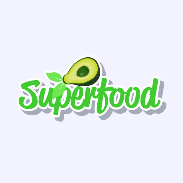 植物ベースのスーパーフードナチュラル製品ステッカー有機健康ビーガン市場ロゴ新鮮な食品エンブレムバッジデザインフラット — ストックベクタ