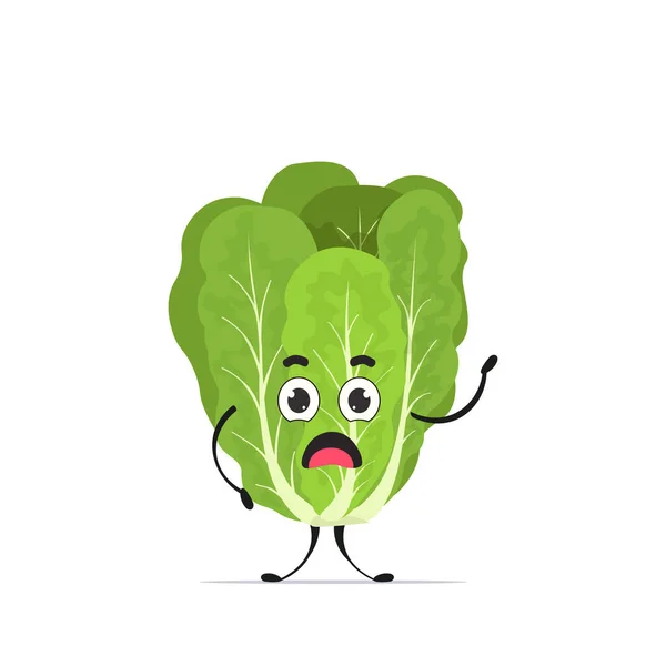 Carino personaggio romano cartone animato mascotte vegetale sano cibo concetto isolato vettore illustrazione — Vettoriale Stock