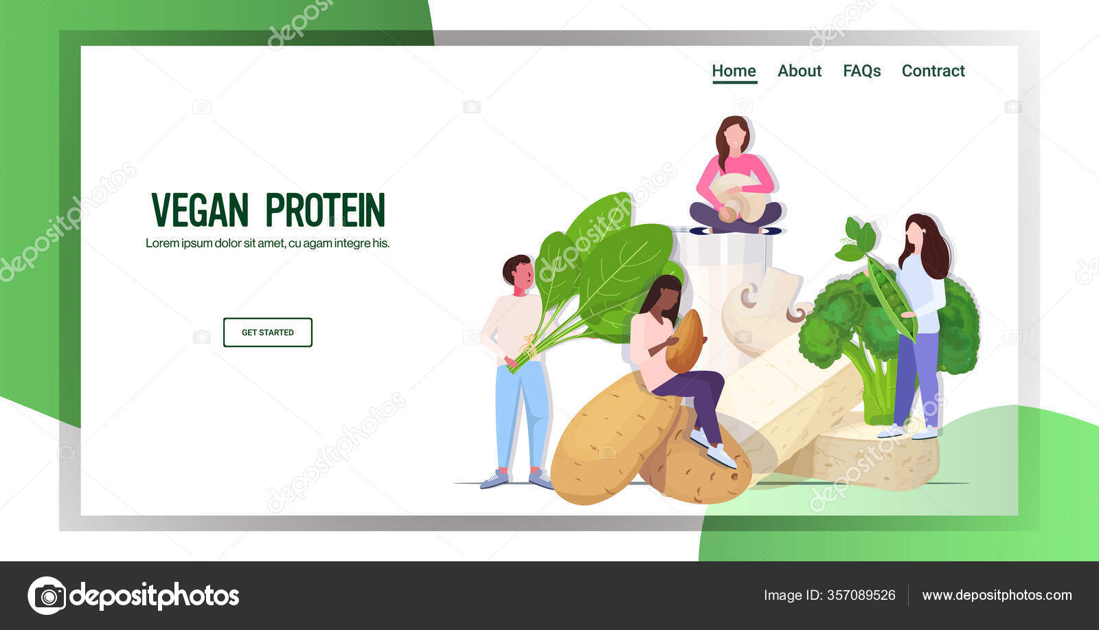 Menschen Mit Krautern Gemuse Pflanzliche Tofu Milch Bio Milchprodukte Kostenlos Naturliche Rohkost Gesunde Ernahrung Veganes Protein Konzept Horizontale Kopierflache Volle Lange Stockvektor C Mast3r
