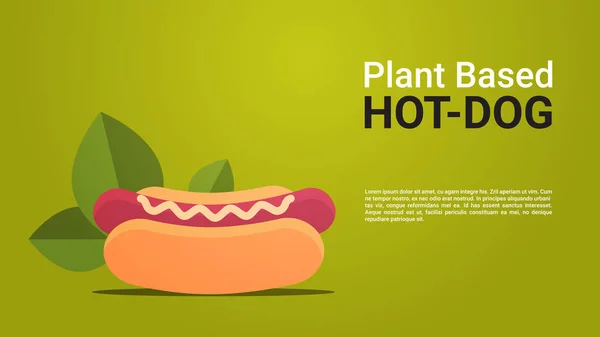 Planta baseada além de carne cachorro-quente estilo de vida saudável vegetariano conceito de comida espaço de cópia horizontal — Vetor de Stock