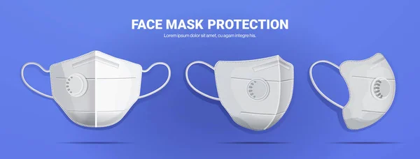 Antivirale medische respiratoire gezichtsmasker bescherming tegen coronavirus gezondheidszorg chirurgisch concept — Stockvector