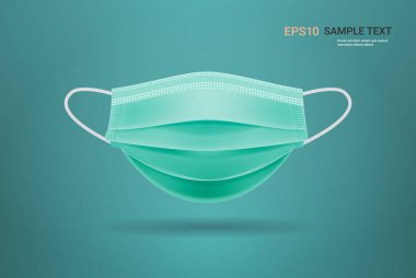 Koronavirüs sağlık hizmetleri cerrahi konseptine karşı antiviral tıbbi solunum maskesi koruması