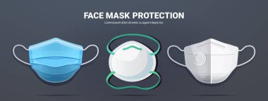 Koronavirüs covid-19 virüsüne karşı antiviral tıbbi solunum maskesi takın.