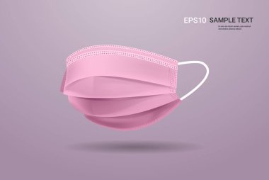 Pembe antiviral tıbbi solunum koruması yüz maskesi Coronavirus covid-19 önleme