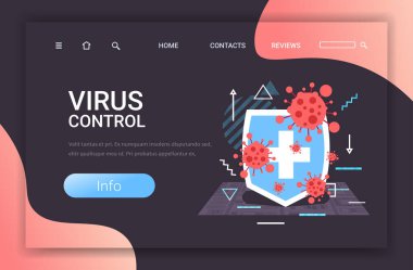 Virüs ve bakterilerin güvenlik kalkanı koruması Coronavirus covid-19 kavramını durdurur
