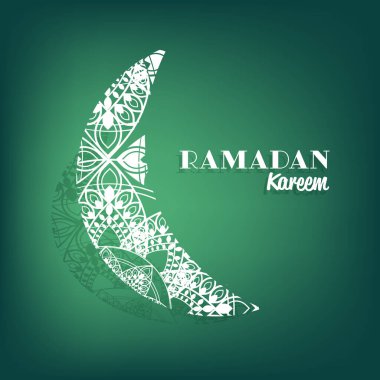 Ramazan Kareem müslüman dini kutsal ay tebrik kartı düzlüğü