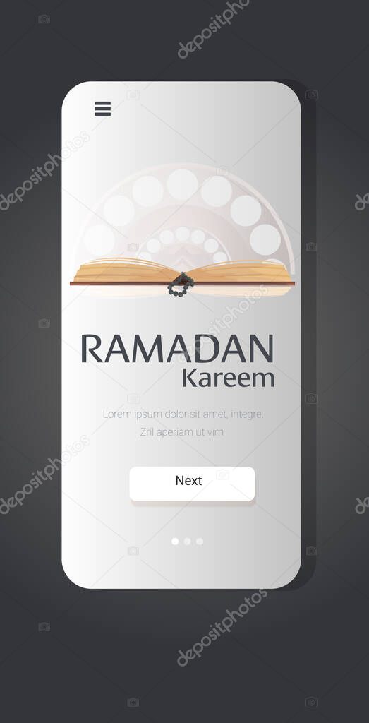 ramadan kareem holy month religion concept islamic quran greeting card