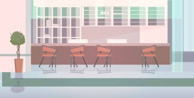 Hastane resepsiyonunda boş hemşire masası var.