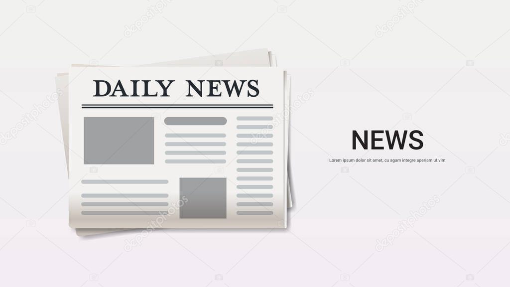 daily news newspaper breaking news headline press mass media concept copy space horizontal