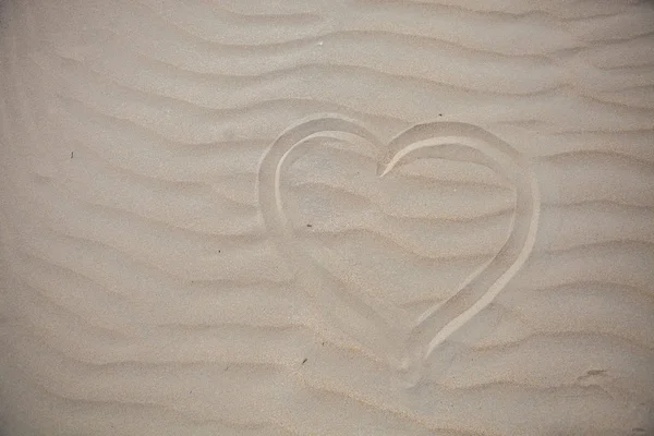 Я люблю тебе в піску — стокове фото
