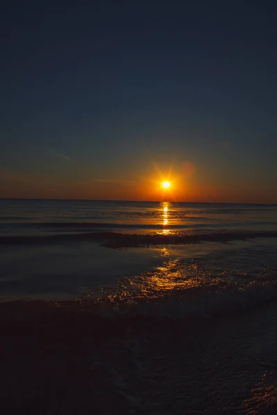 海上日落。性质 — 图库照片