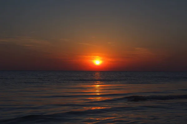 海上日落。性质 — 图库照片